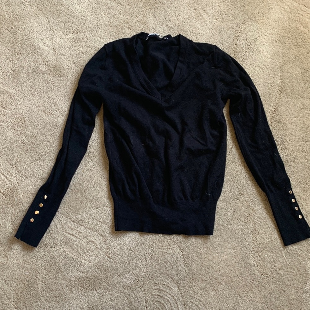 Zara Long Sleeve Black Top